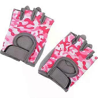 1pair Boy Girl Non- Sports Gloves Half Finger Design for Outdoor Riding Climbing Gymnastics Shockproof and Comfortable Fit for Boys and Girls Activiti