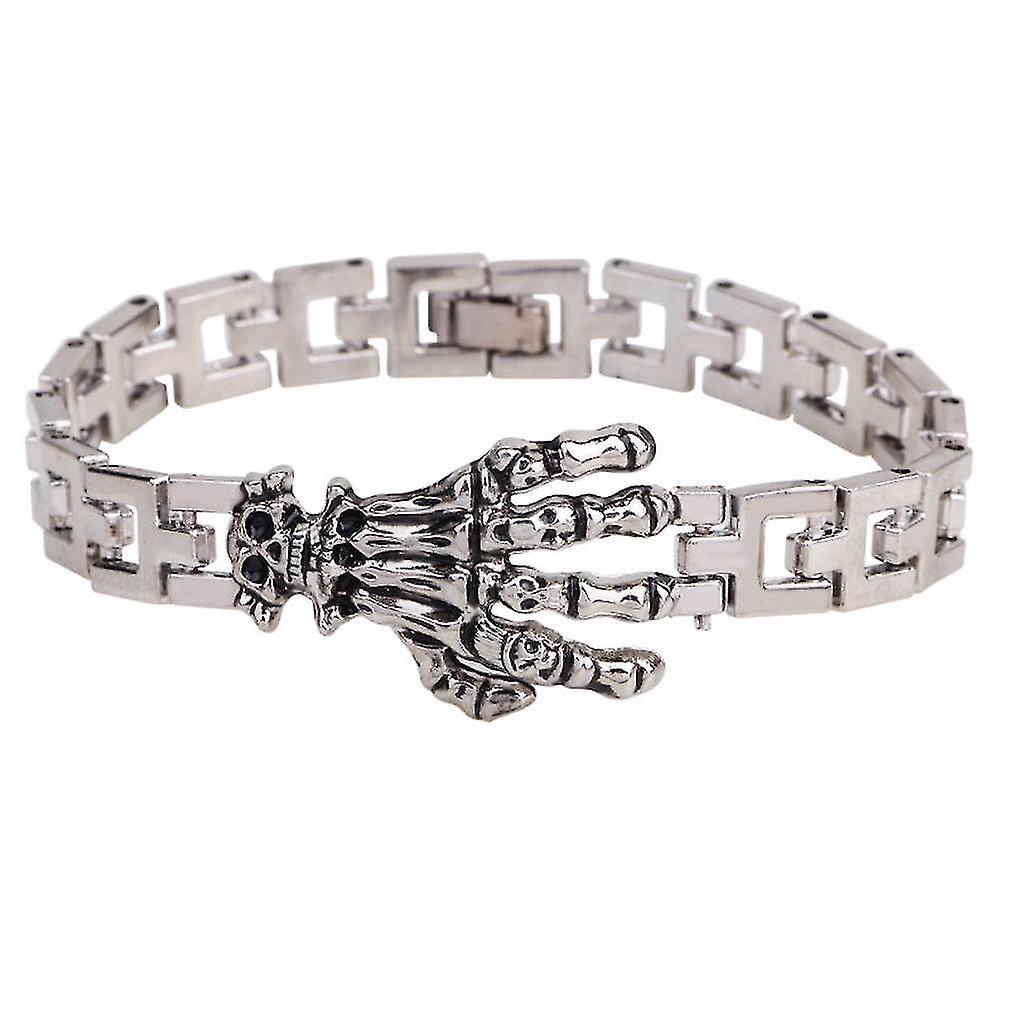 Retro Titanium Steel Bracelet With Hand-shaped Skeleton Accessories