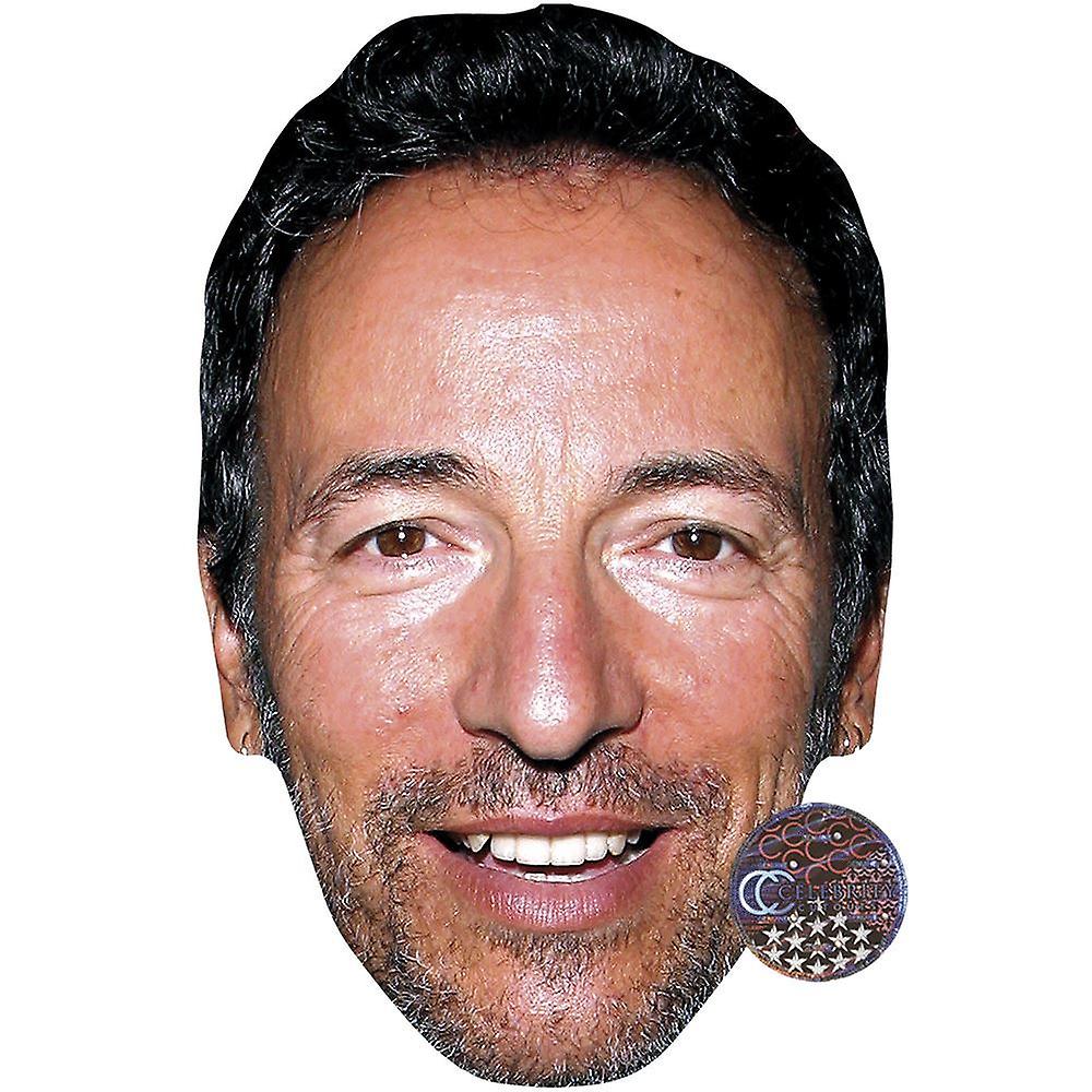 Bruce Springsteen (Smile) Celebrity Mask, Flat Card Face