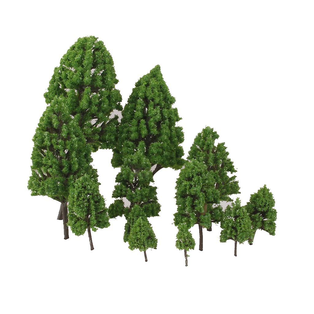 12pcs Green Model Trees 1:50-1:500