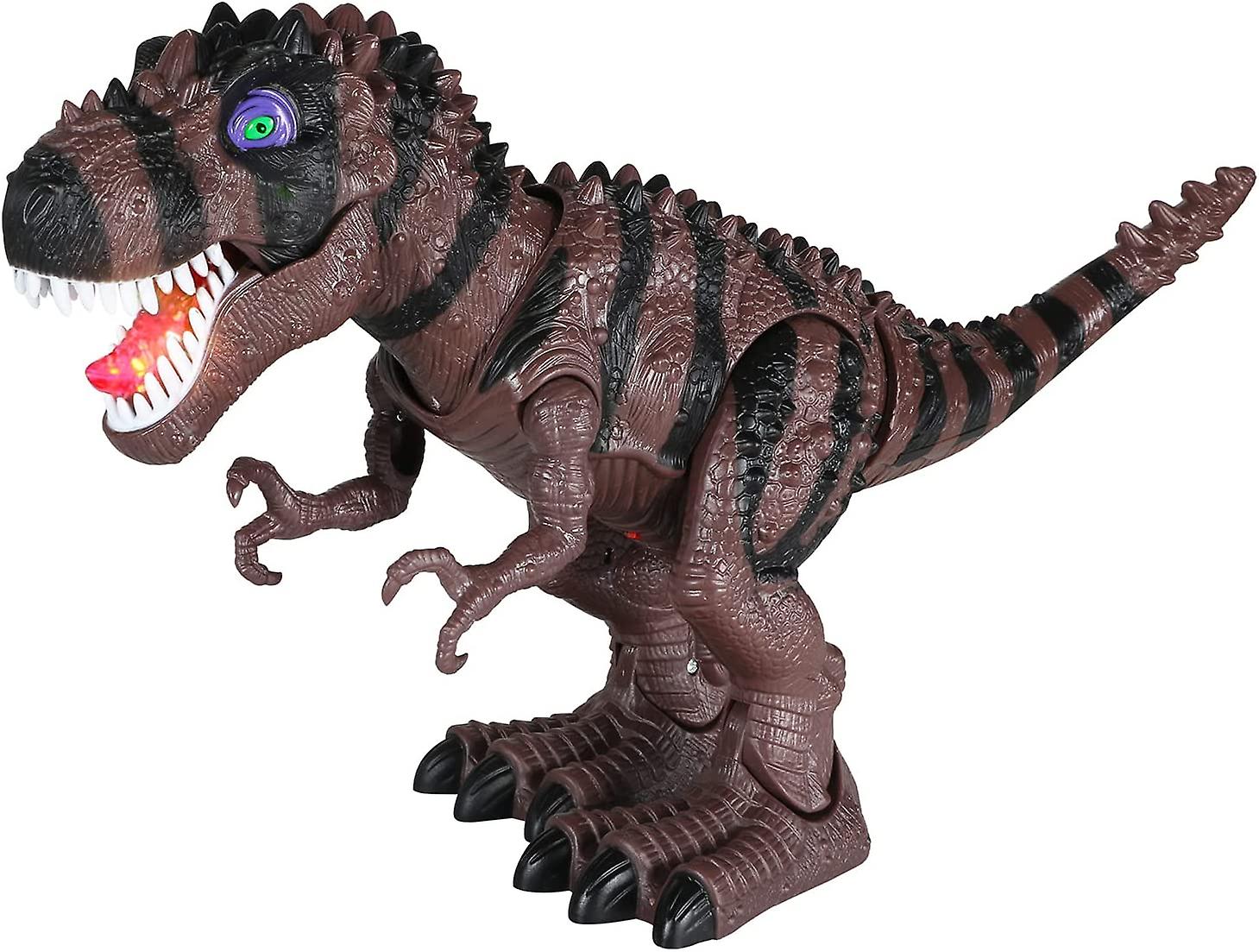 Electronic Walking Dinosaur with LED Light, Realistic T-Rex Toy for Kids, Tyrannosaurus Light Up, Sound, Motion and Swinging Tail Action 3-12 Years Ol