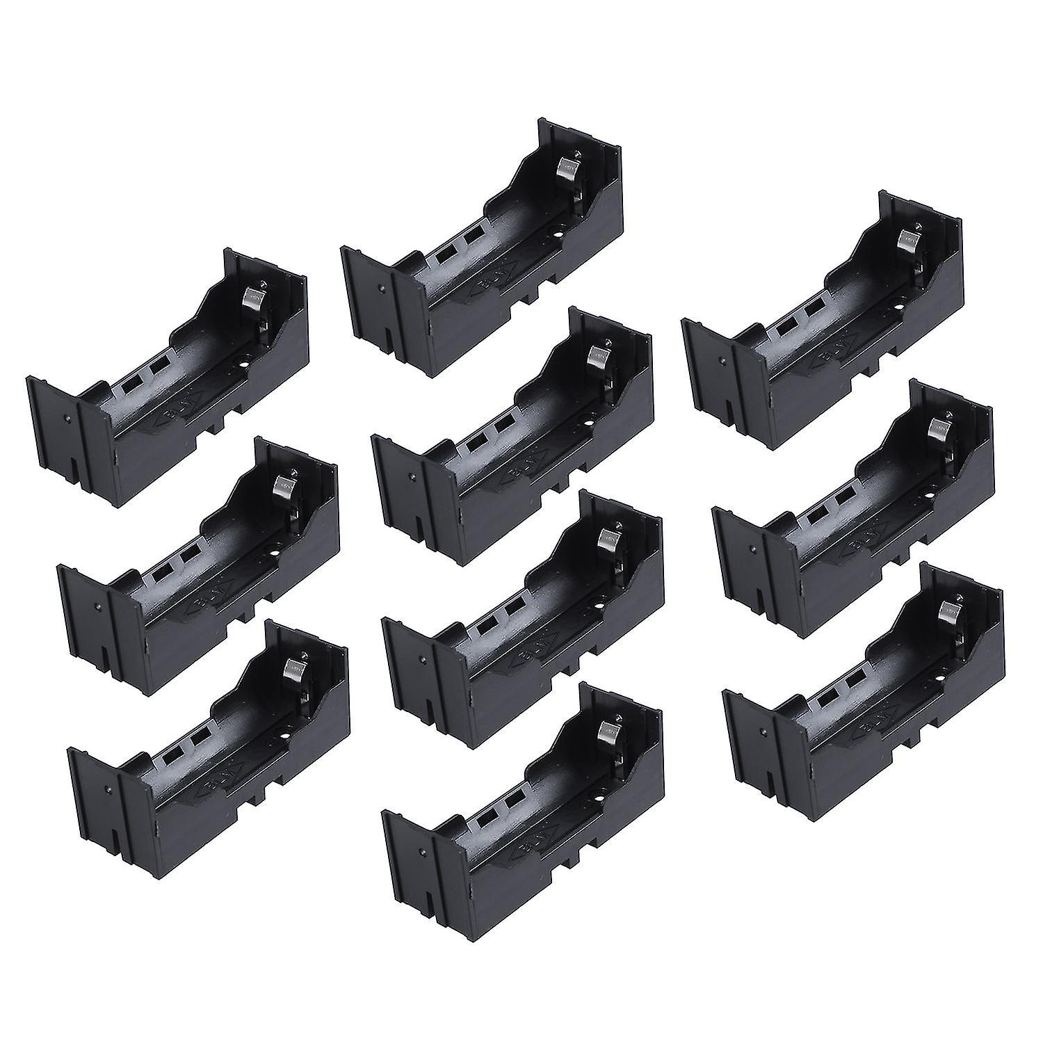 Plastic Single 26650 Battery Holder Case Storage Box 10pcs Black