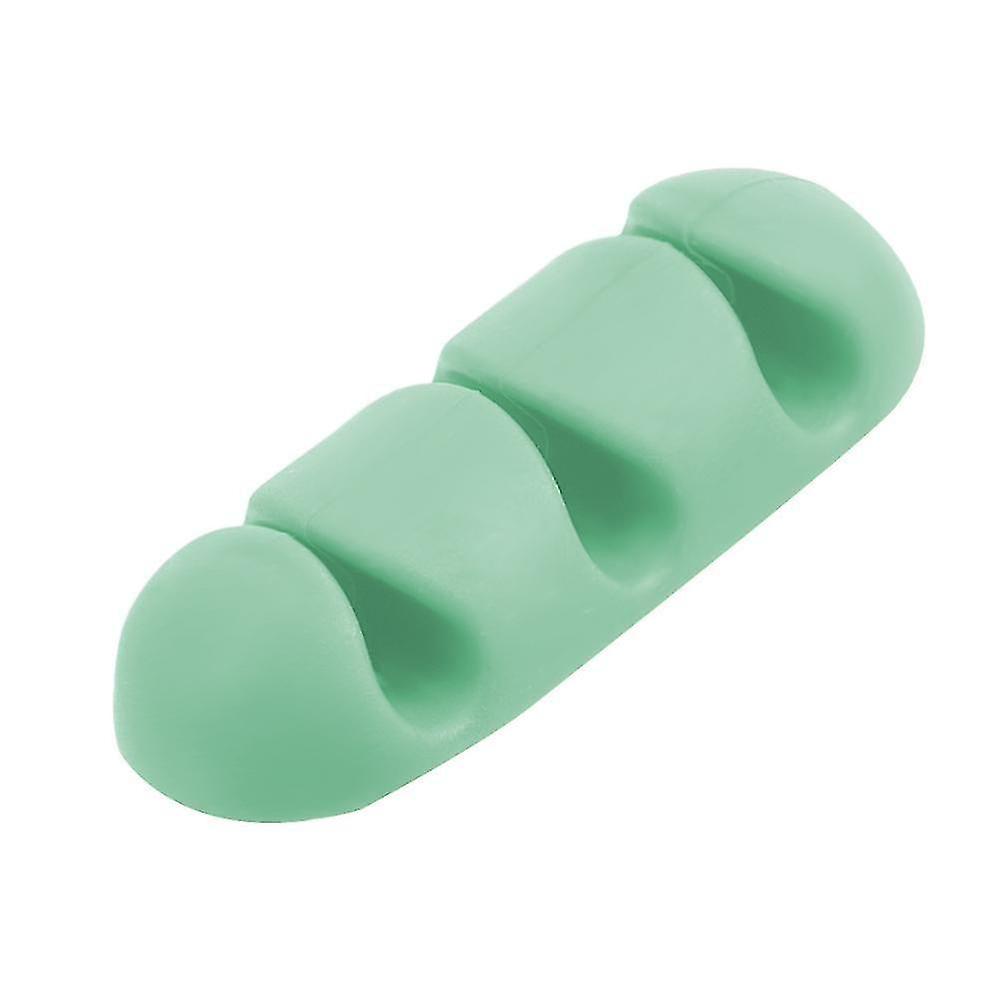 Green Self adhesive Mini Silicone Wire Holder For Earphone desktop Usb Cable