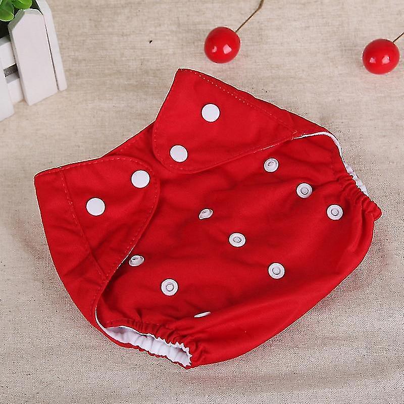 Red summer Baby Washable Cloth Diapers Cover Adjustable Reusable Nappy