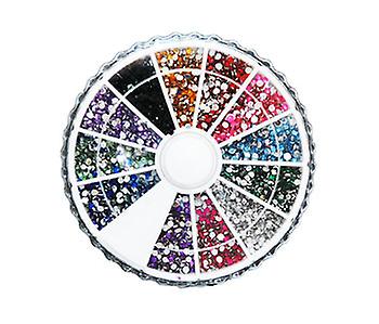 Rhinestone hjul 2mm glittrande sten 12 färger