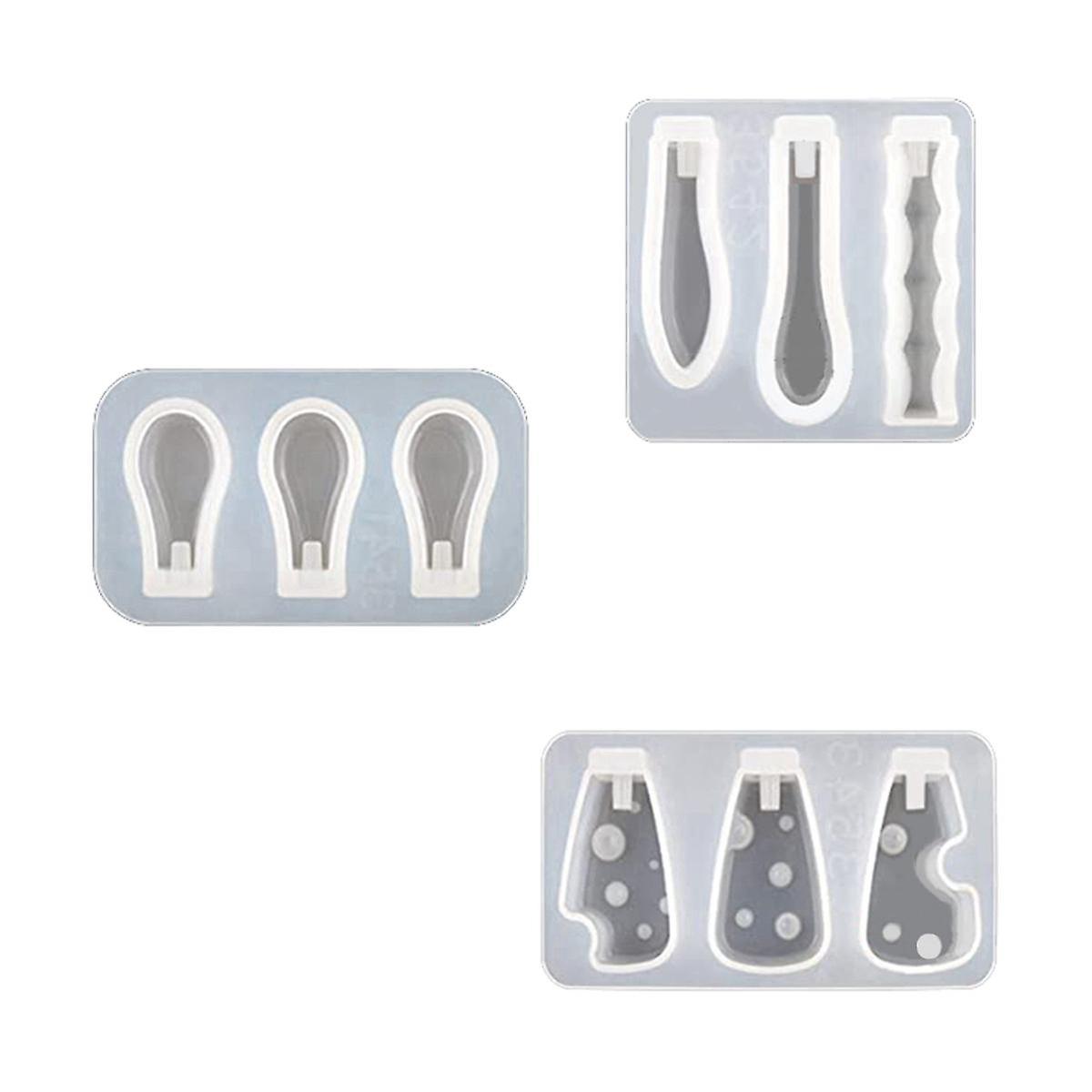 Resin Knife Holder Handle Mold Collection, 3Pcs Handle Resin Casting Mold for DIY Cutlery Handle Ep