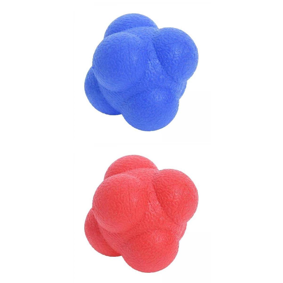 2pcs Coordination Reflex Agility Hexagonal Tennis Fitness Reaction Ball