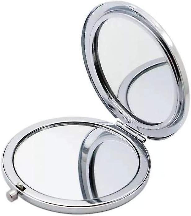 Magnifying Compact Mirror for Purses ,Folding Mini Pocket Double Sided Travel Makeup Mirror