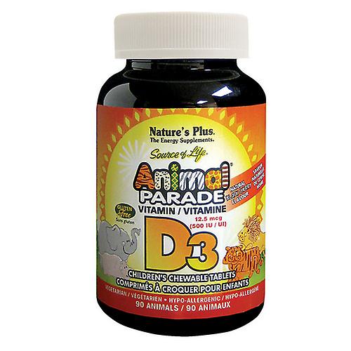 Animal Parade Vit D3, Blk Chy, 90 Count by Natures Plus