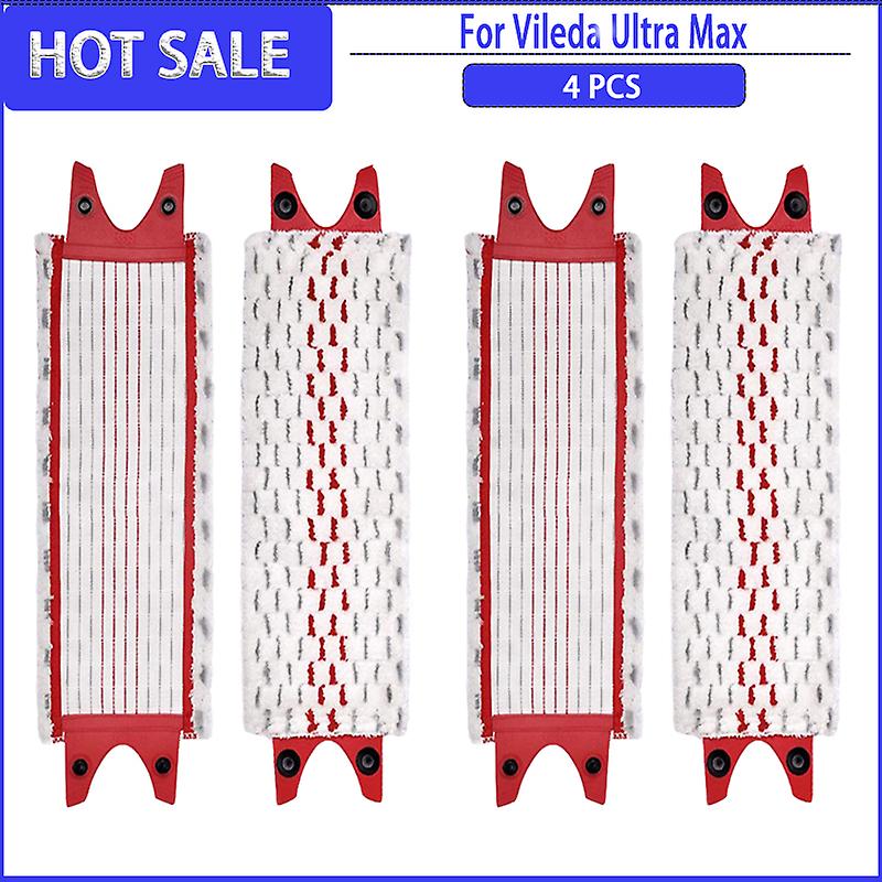 Microfibre Floor Mop Pads Replacement For Vileda Ultramax Flat Mop Cloth Quick Drying Machine Washable Reusable Cleaning Tools
