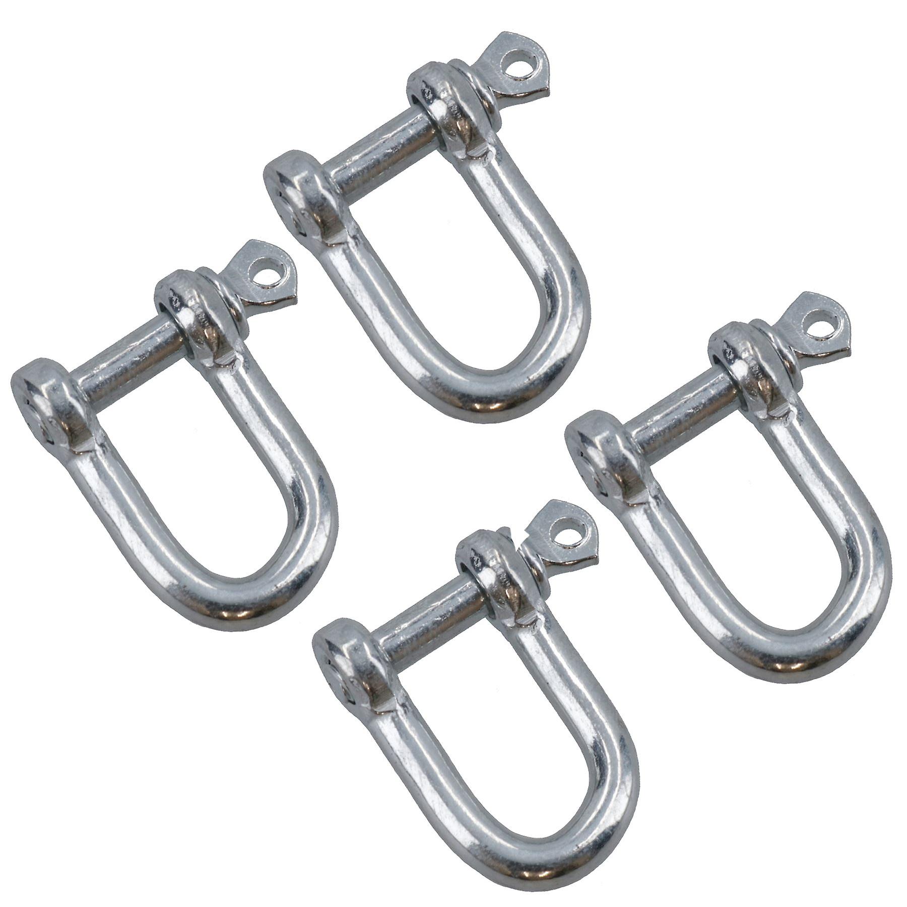 5mm Galvanised Steel Dee D Shackle Chain Link Fastener Rigging Shackles 4pc