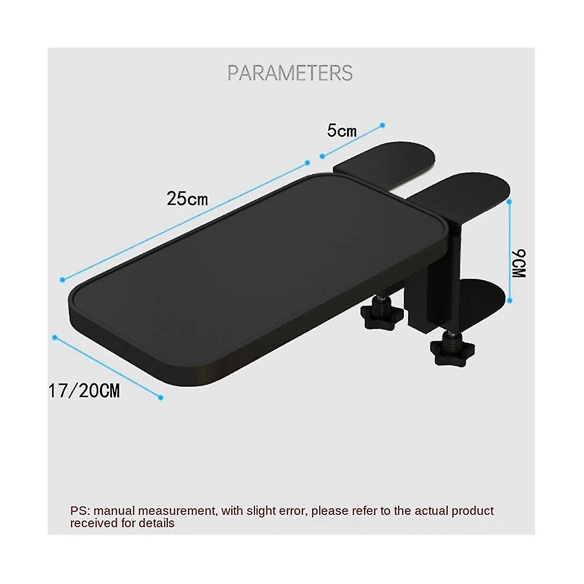 Armrest Pad Desk Computer Support Mouse Pad Wrist Support Arm Bracket Folding Keyboard Elbow Support Pad Black