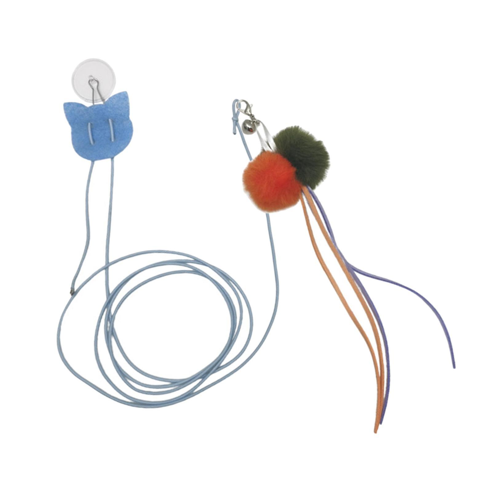 セルフヘイ猫のおもちゃハンギングドアおもちゃ吸盤オレンジグリーンと追いかけるエクササイズ