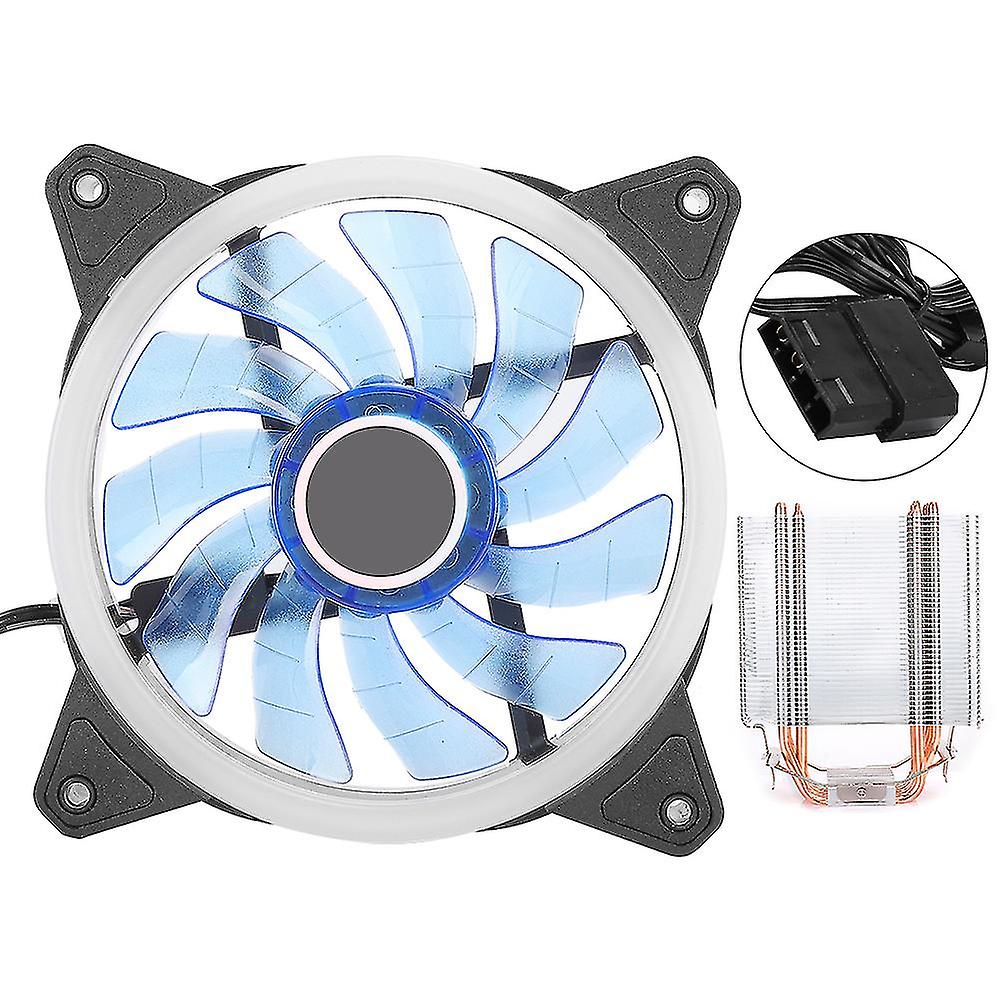 Cpu Cooler 2011 Ultra-silence Fan 6 Brass Tube Radiateur pour 775amd1155 Bureau 1366x58 (3pin) (Bleu aurora)