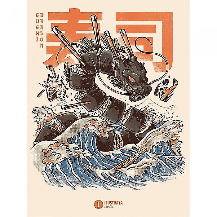 Ilustrata Sushi Dragon Canvas Print