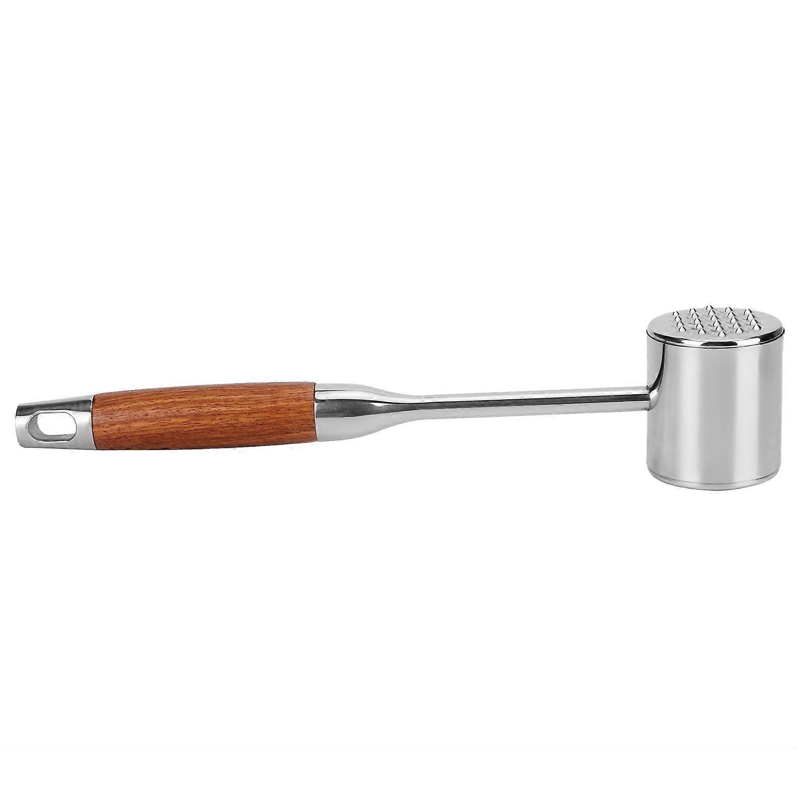 Stainless Steel Dual-Sided Meat Tenderizer Hammer - Tool for Tenderizing Steak, Chicken, and Pork Cuts - Enhance Flavor