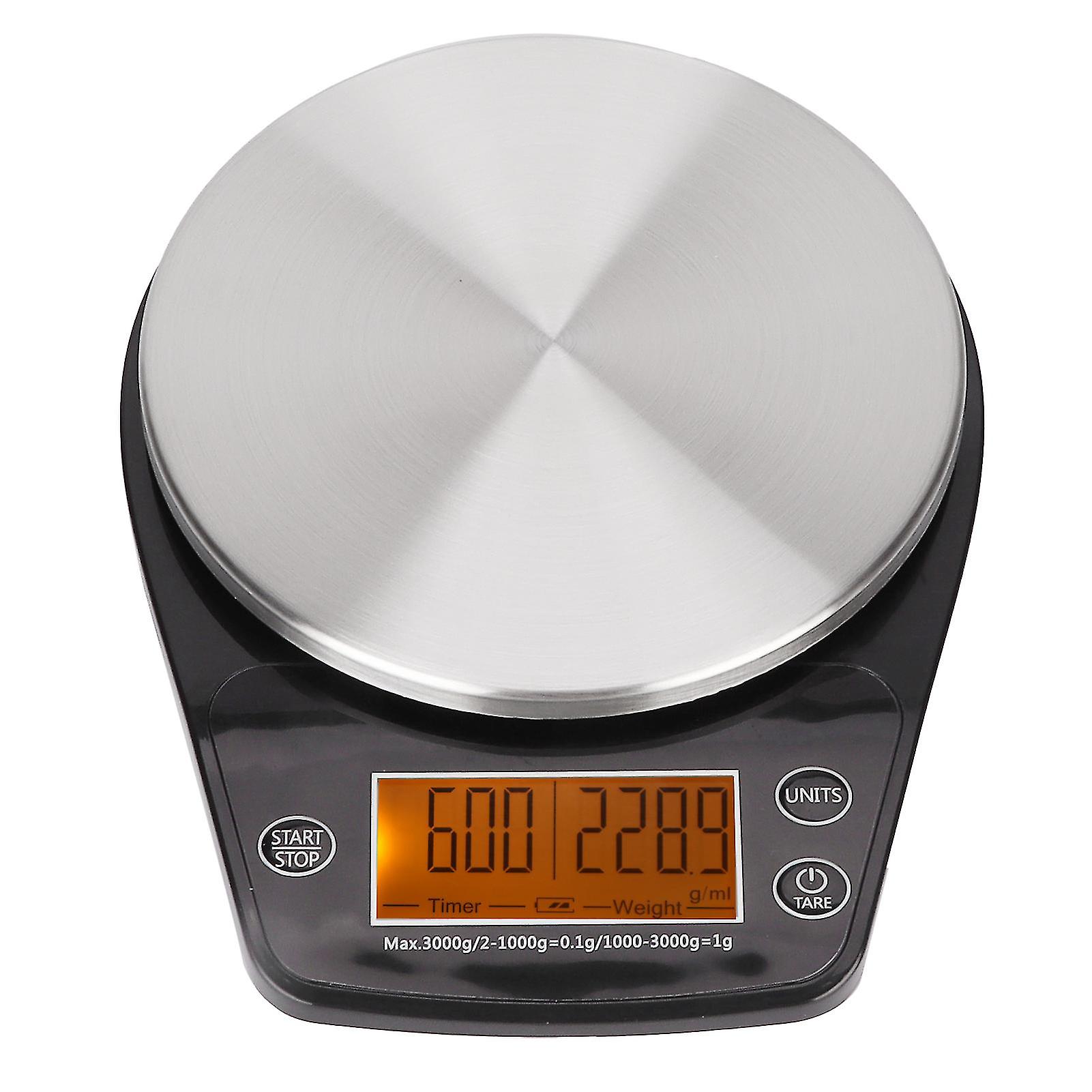 Electronic Kitchen Scale Digital High Accuracy USB Charging 10KG Coffee Scale for Cooking Baking