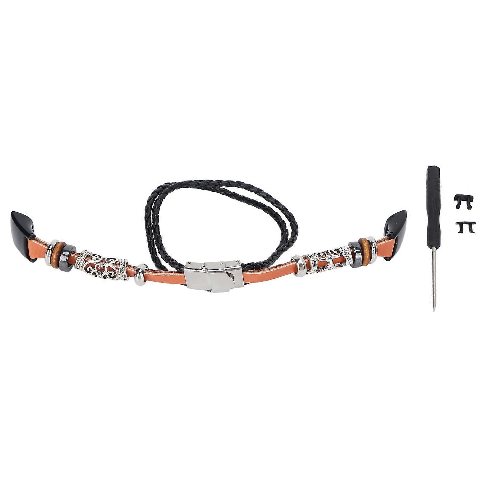 Vintage sports watch strap Compatible with Honor 5/4, replaceable leather material