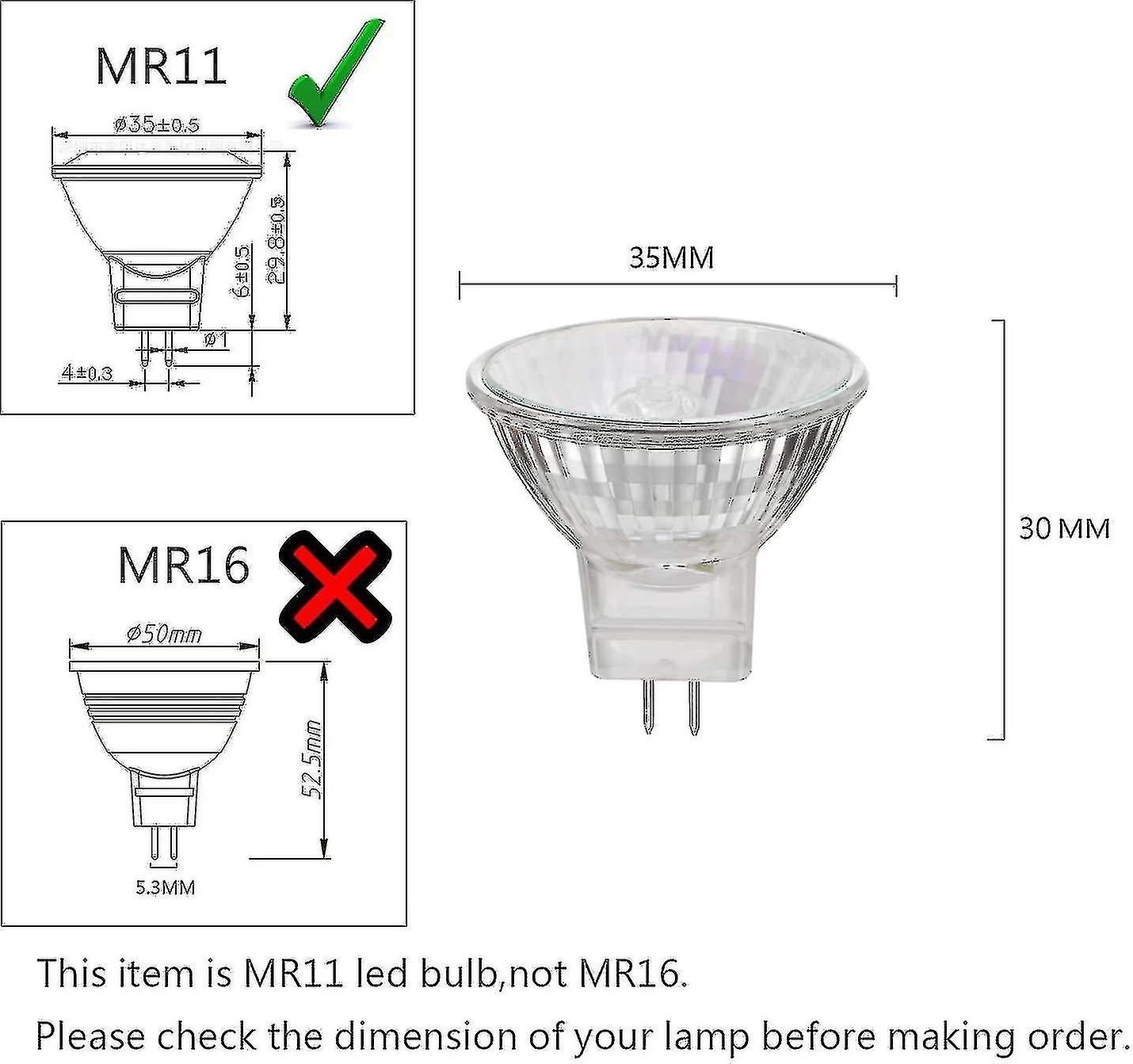 12 V 35 W Halogenlampen Gu5.3 Spot-Sockel Warmweiß, dimmbar, 8er-Pack