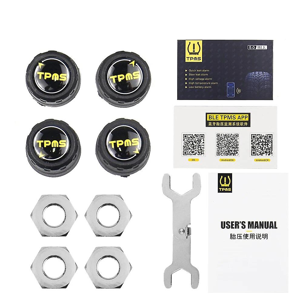 Newest Tpms Tire Pressure Alarm System Sensor For Motorcycle Bluetooth 5.0 Tmps Android/ios Tyre Pressure Monitoring System