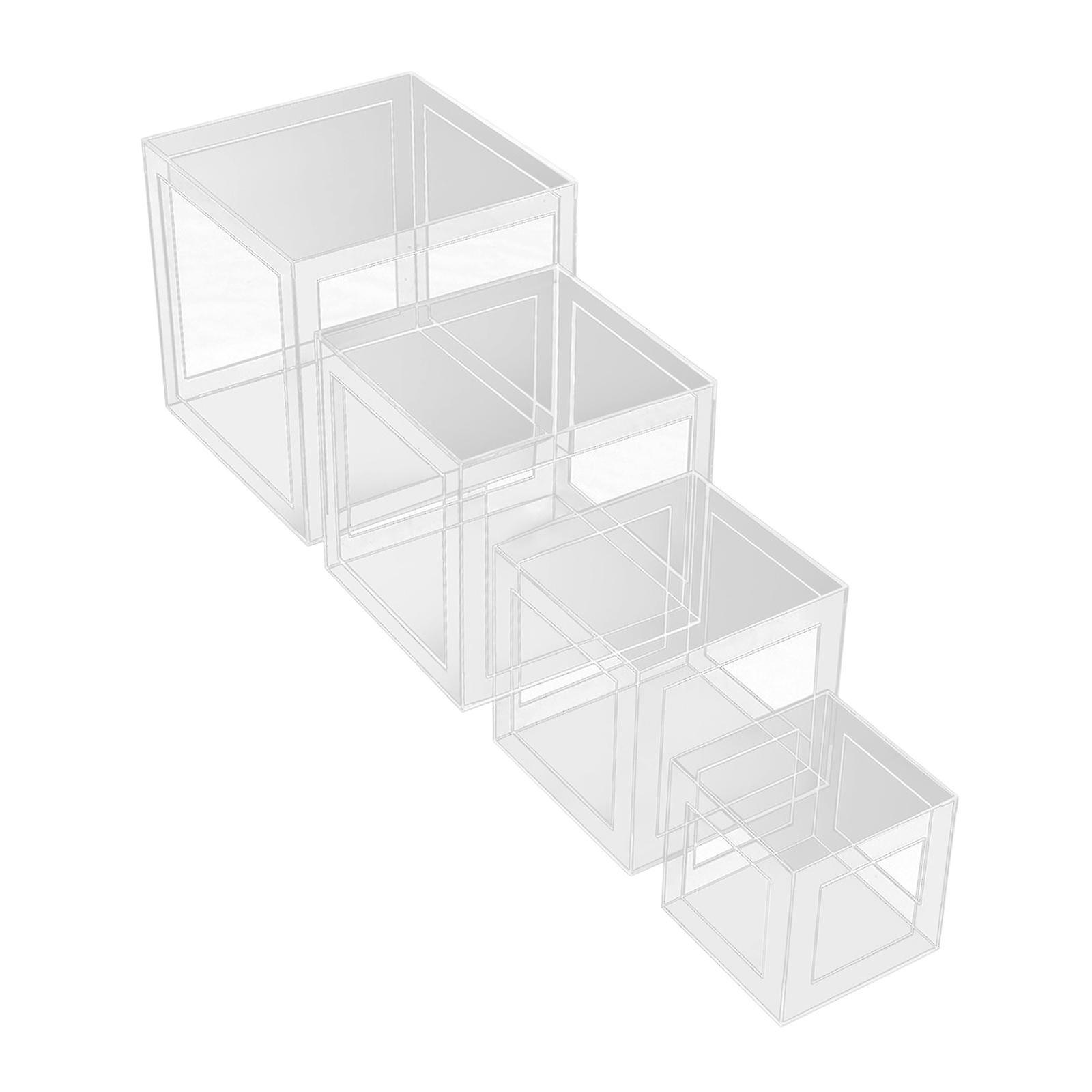 4x Cake Display Riser Centerpiece Tabletop Decor DIY Boxes for Event Wedding