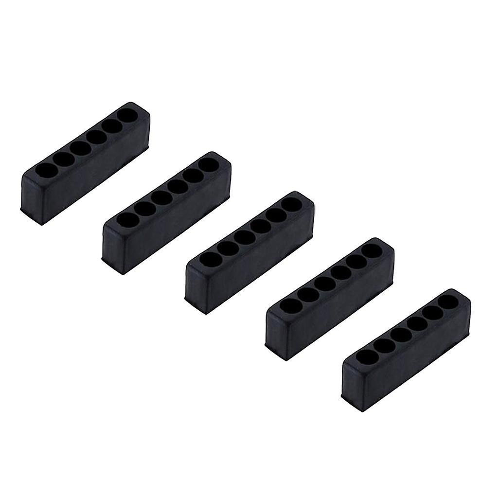 5pcs Screwdriver Bit Holder Block Socket for 6-Angle Plastic 6-Hole Black