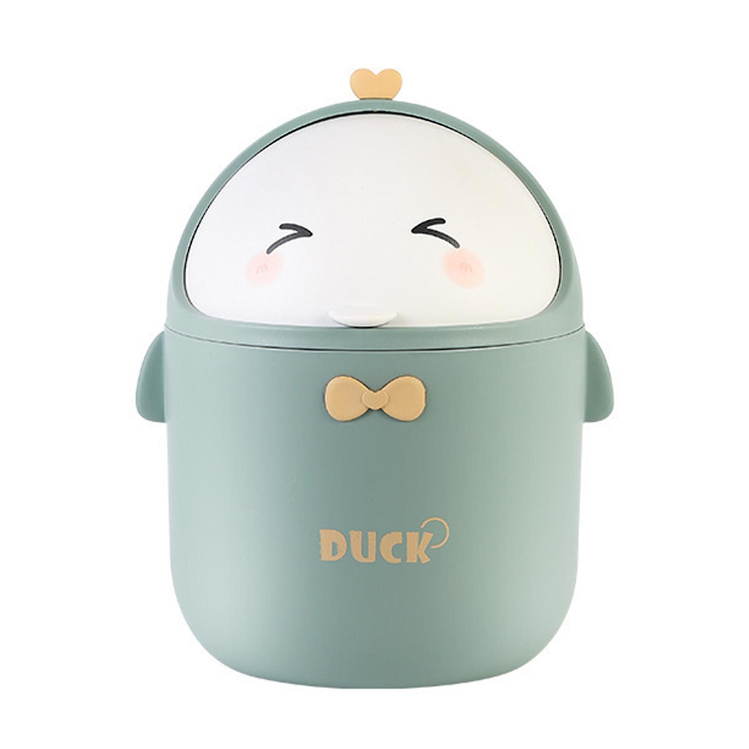 Desktop Trash Can Large Capacity Adorable Appearance Compact Size Funny Cartoon Garbage Container Wa