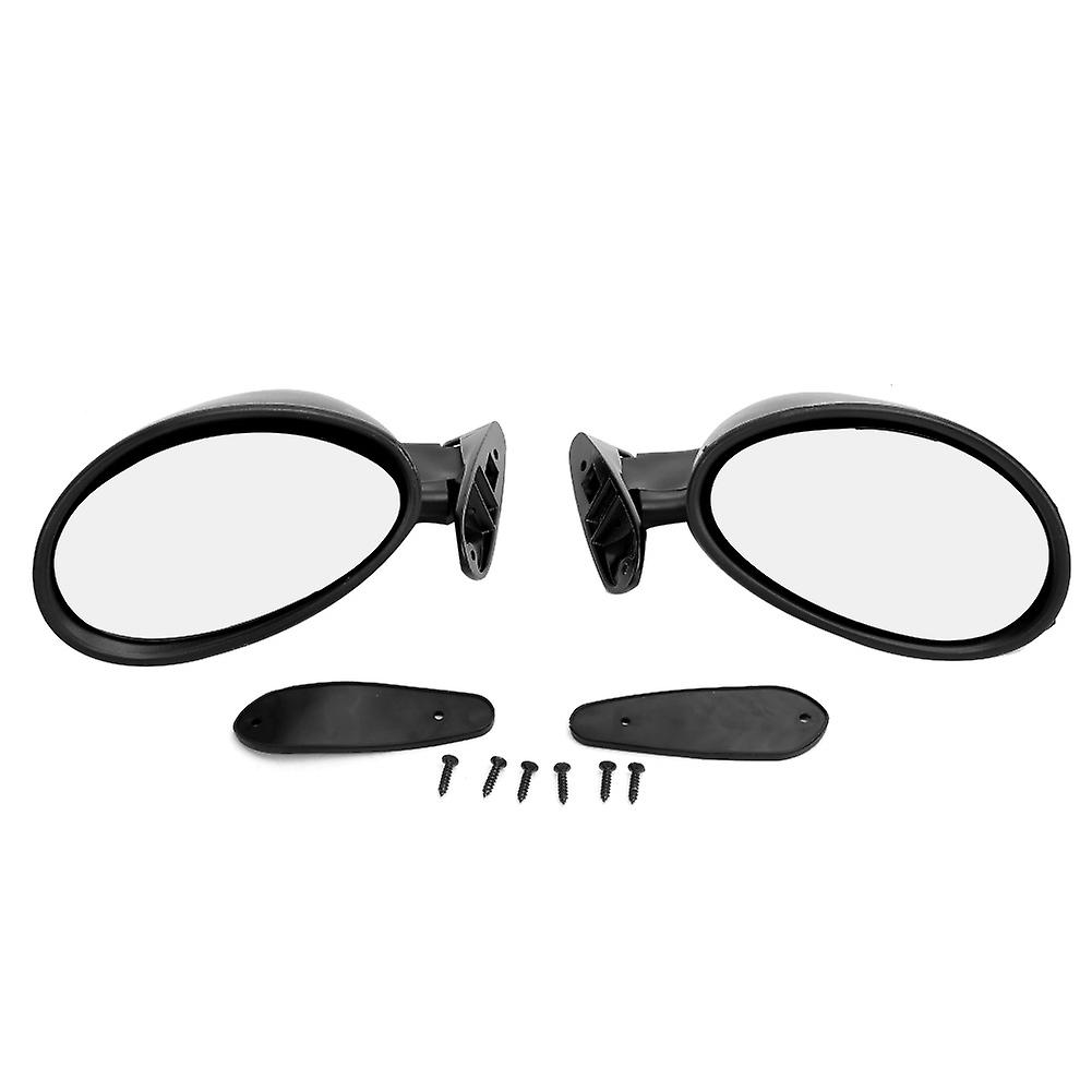 1 Pair Universal Black Vintage Car Side Mirrors Modification Accessory