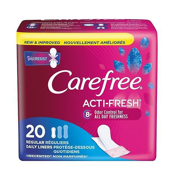Carefree Acti-fresh Regular Pantiliners To Go, Unscented, 20 Ct