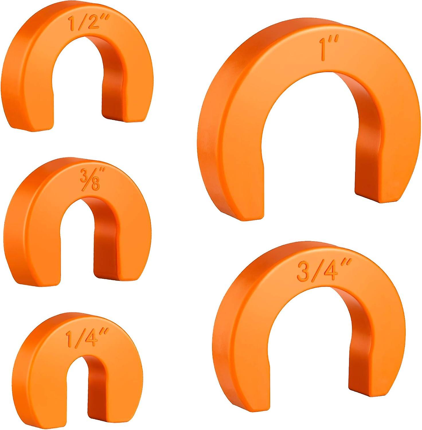 5 Pieces Disconnect Clips Fitting Slip Removal Tools Push-fit Disconnect Tools for Easily Removing Push-fit Fitting, 5 Sizes (Orange - 1set)