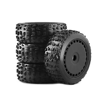 For 1/8 Arrma elektrisk olje 17mm kombinator terrengdekk, svart