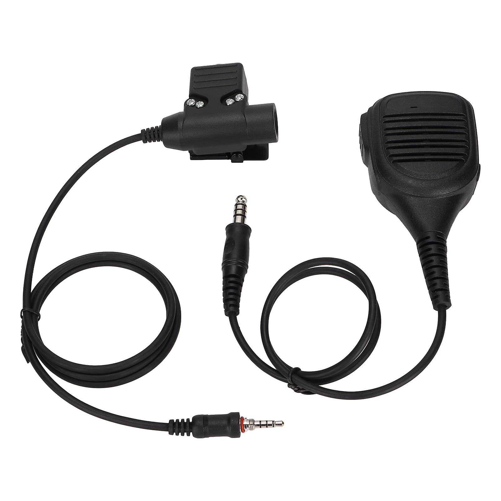 Speaker Shoulder Mic 7.1mm Shoulder Microphone with U94 PTT for Yaesu Vertex VX‑6R VX‑7R