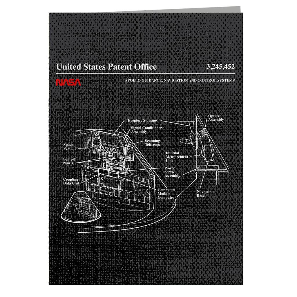 NASA Apollo Control Systems Blueprint Greeting Card