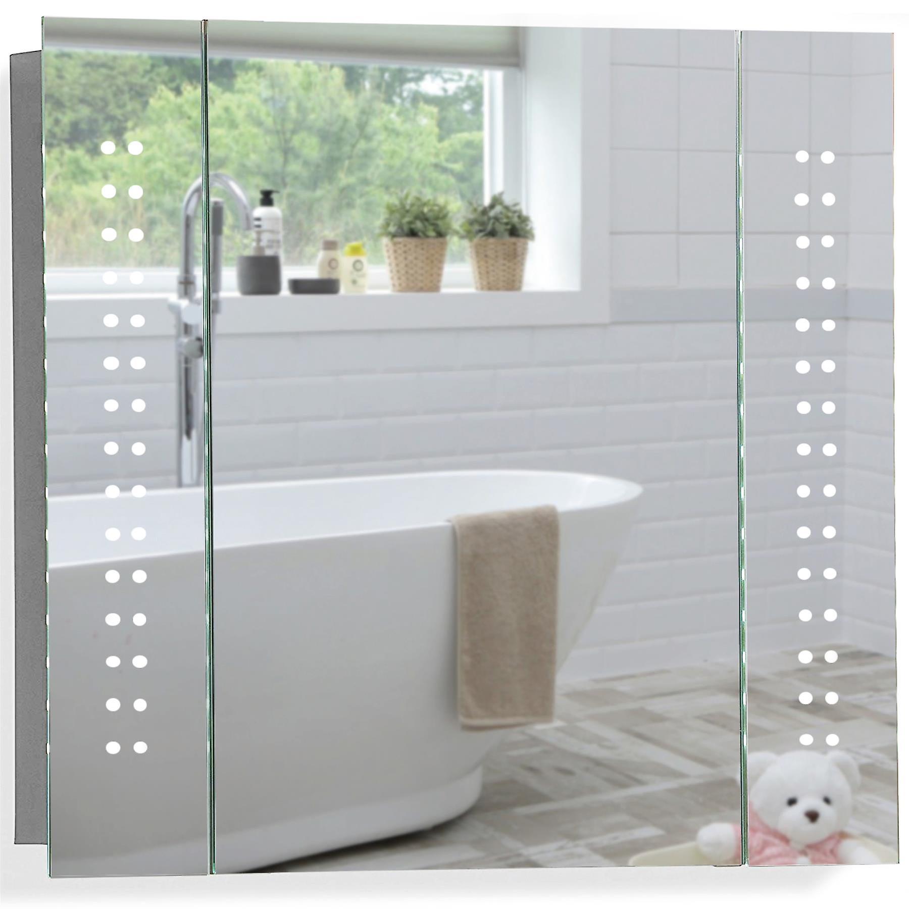 LED Bathroom Mirror Cabinet 60(H) x 65cm(W) x 13(D)  C19