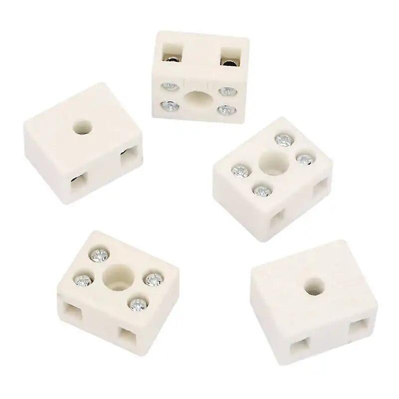 5pcs/set High Quality Wire Connector 2 Position 5 Hole Ceramic Wire Terminal Block Ceramic Connector~8698