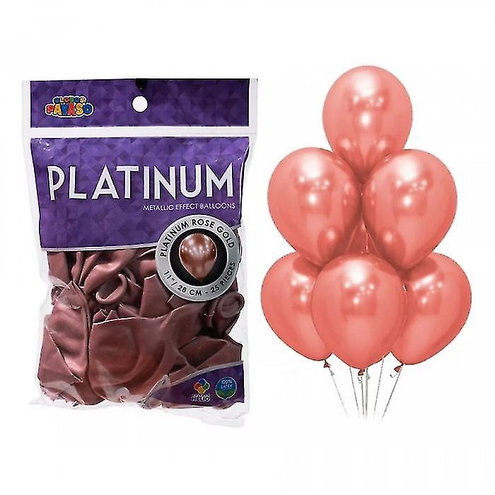 Globos Payaso Platinum Latex Metallic Balloons (Pack of 100)
