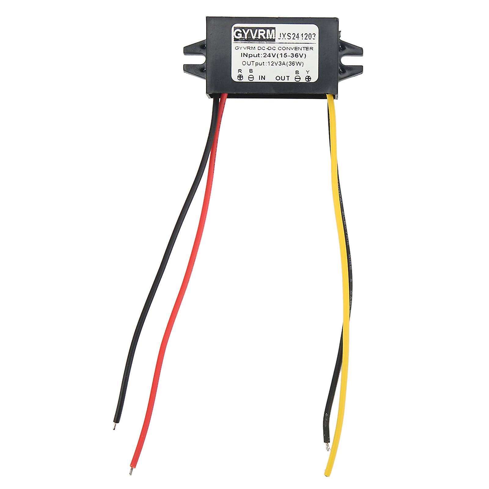 DC Buck Module Ultra Thin Waterproof PP Housing High Conversion Rate Buck Voltage Converter Module 24V to 12V