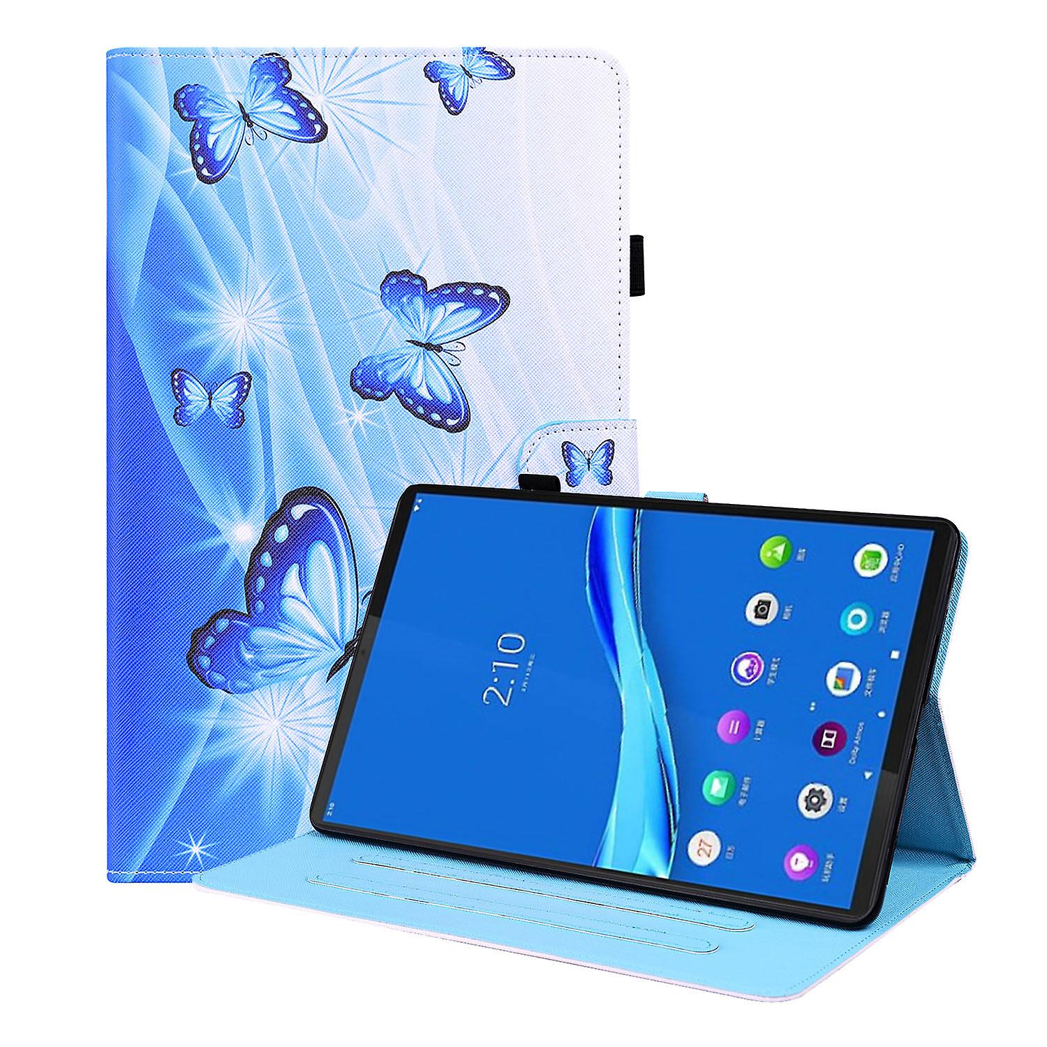 من أجل Lenovo Tab M10 Plus X606F مع حامل قلم رصاص وظيفة النوم / الاستيقاظ التلقائي غطاء ذكي من جلد PU