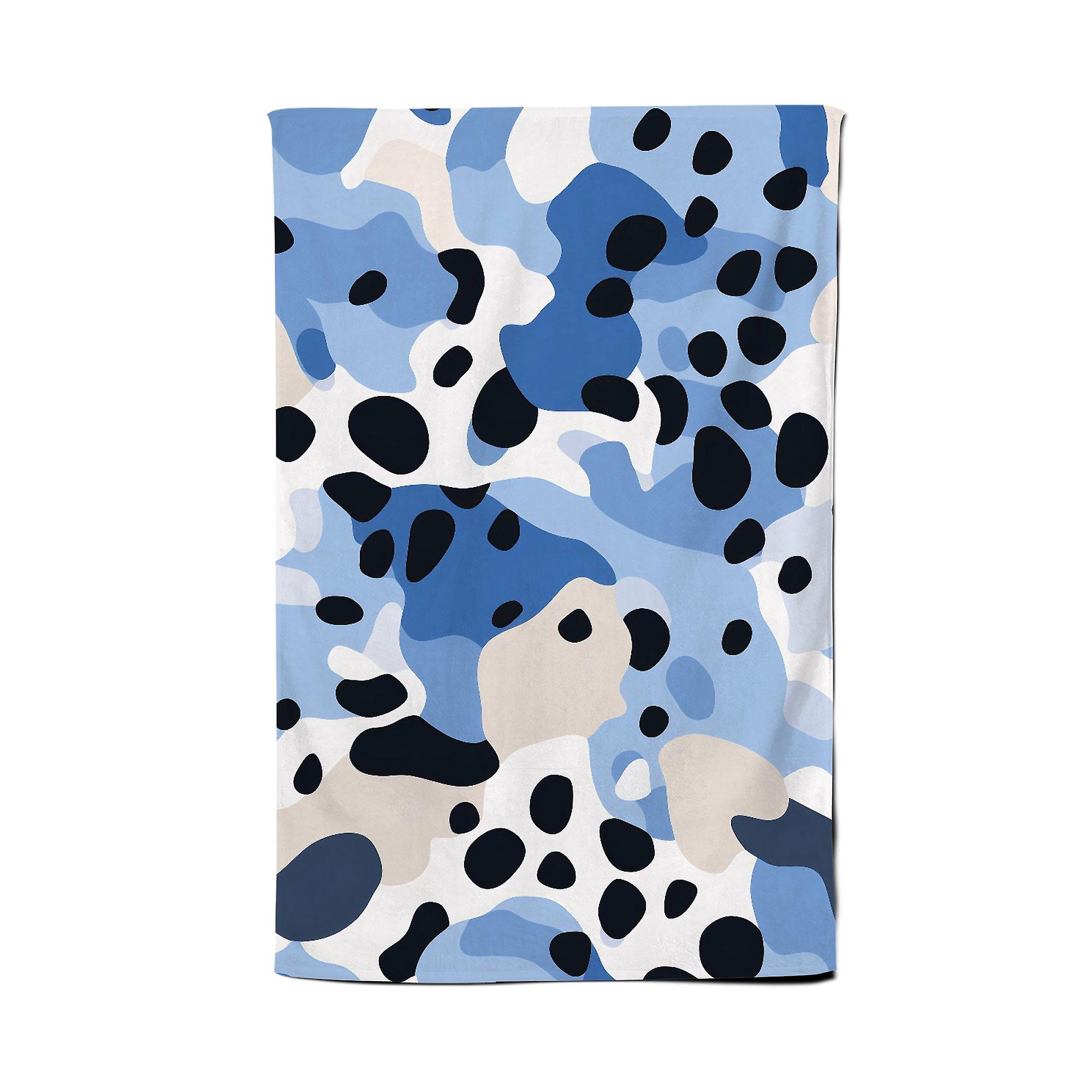 Blue Camouflage Pattern Tea Towel