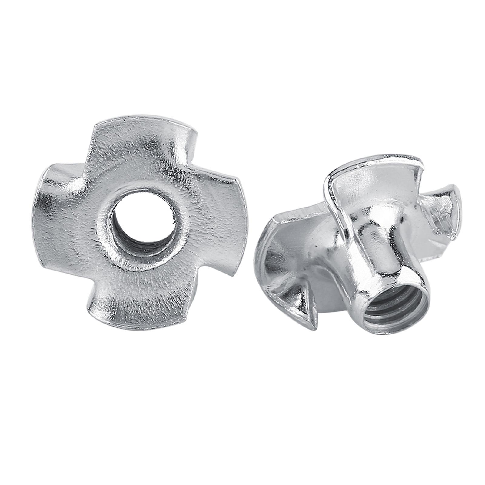 Écrous en T à quatre griffes en acier au carbone pour meubles de menuiserie (M3 x 50 pièces)