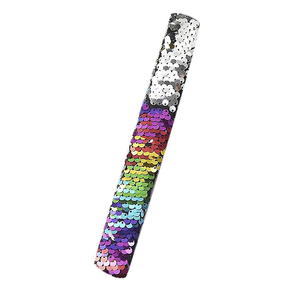 Shiny Children Sequins Slap Bracelet Wristband Headband Party Wrist Strap Gift BoSaiD