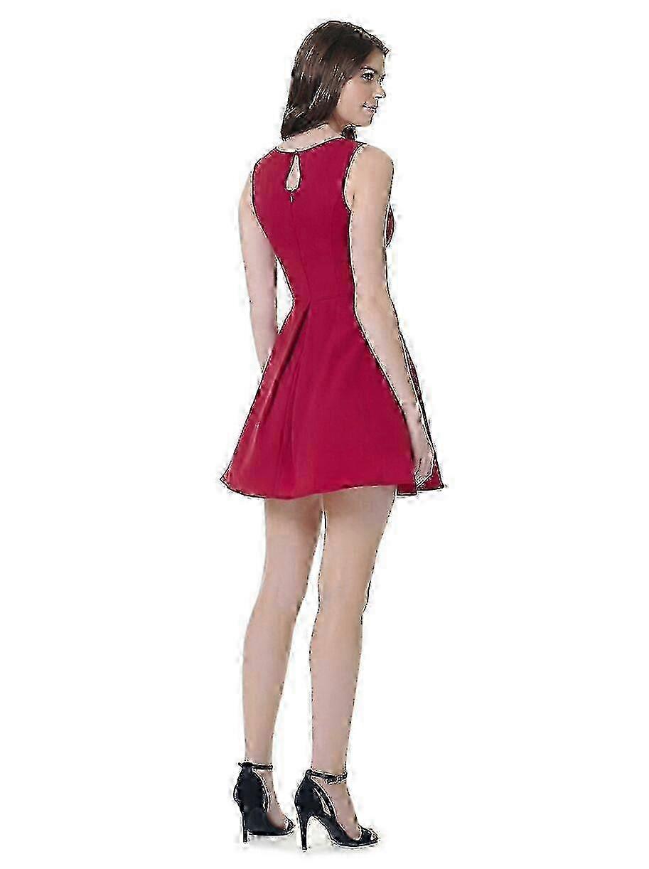 chinese dress ladies Plus Contrast Eyelash Lace Drop Shoulder Dress  Beisat