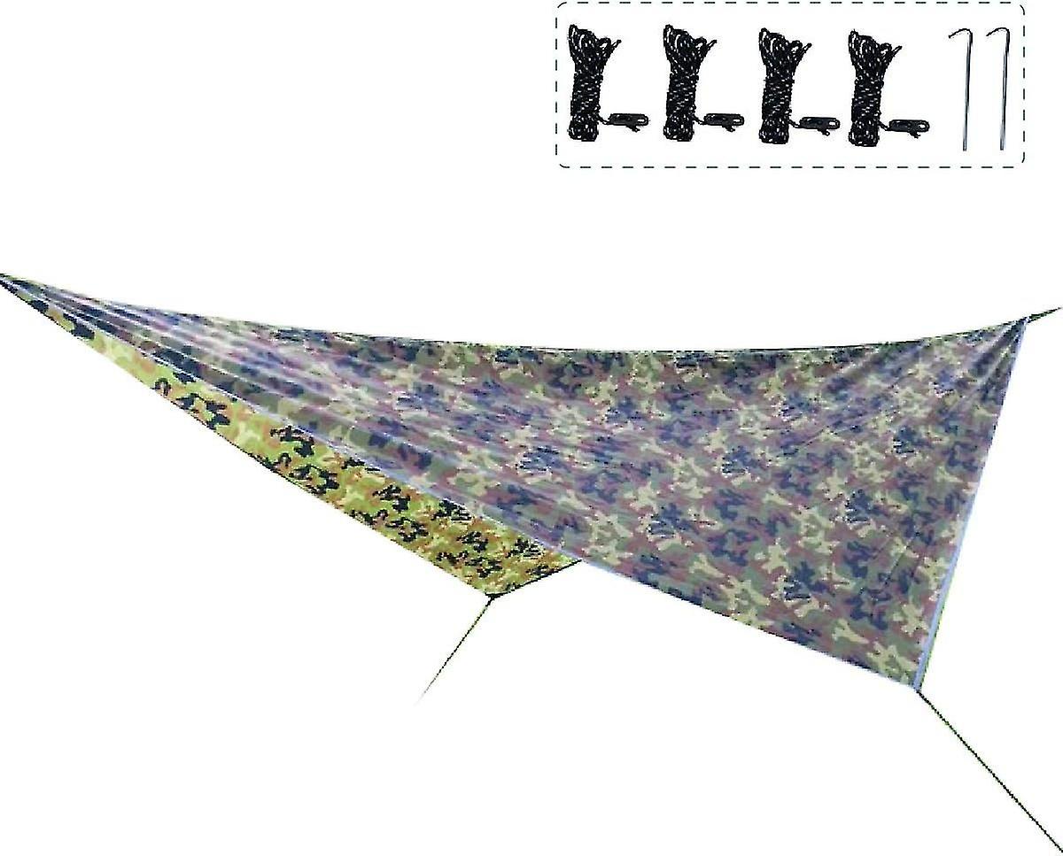 Tent Waterproof Cover Canopy Waterproof Canopy for Hammock Hiking Picnic Beach (Camouflage)