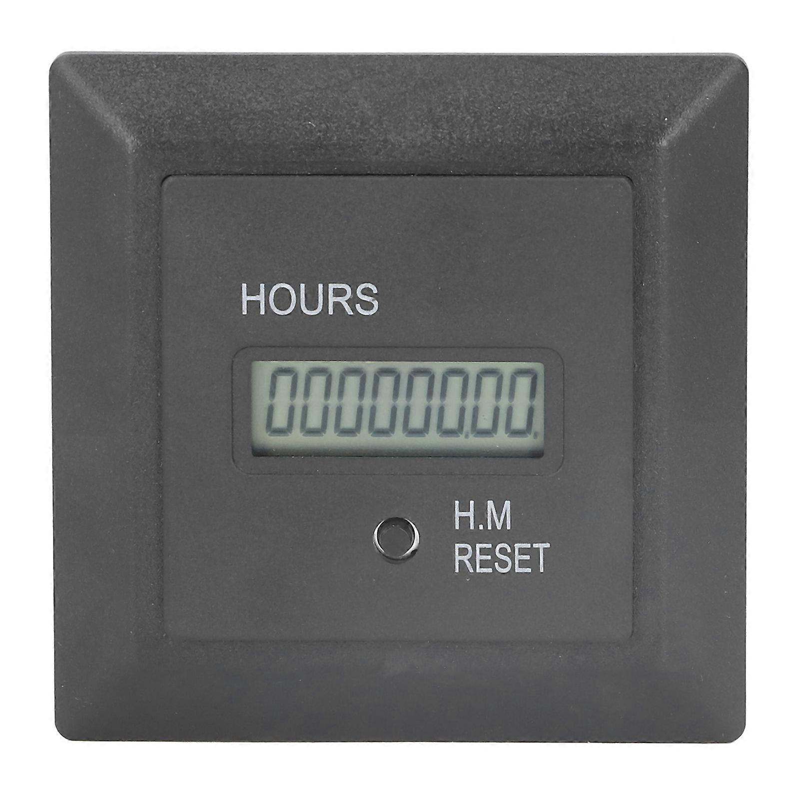 Hour Meter Digital Display Timer Hourmeter Gauge 0?999999H 59M for Industry 100?240V AC