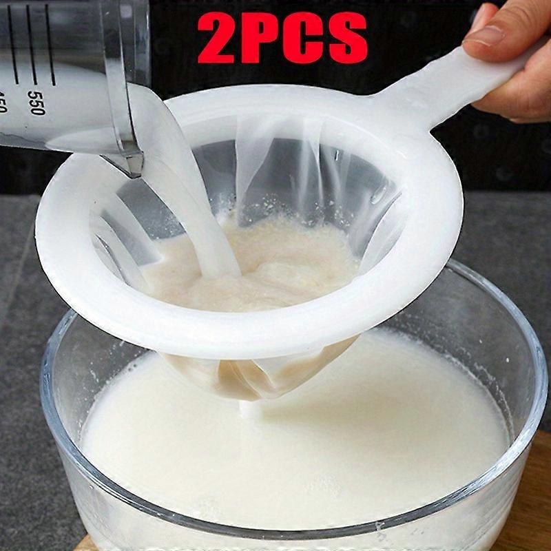 2pcs Mesh Strainers, Multi-functional Strainers For Food, Flour, Juice, And Tea, Kitchen Supplies