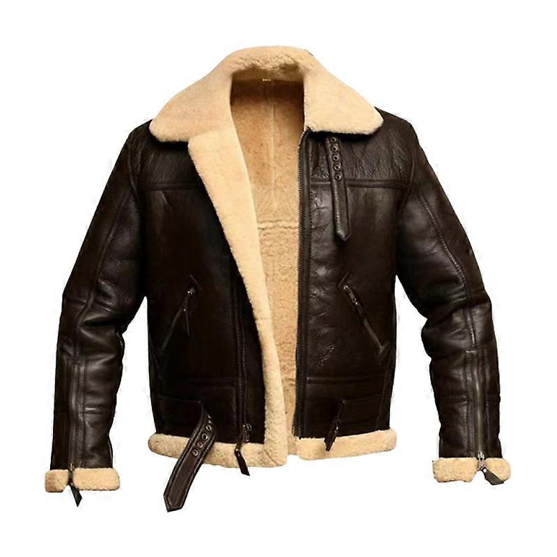 Men's Winter Leather Jacket Artificial Fur