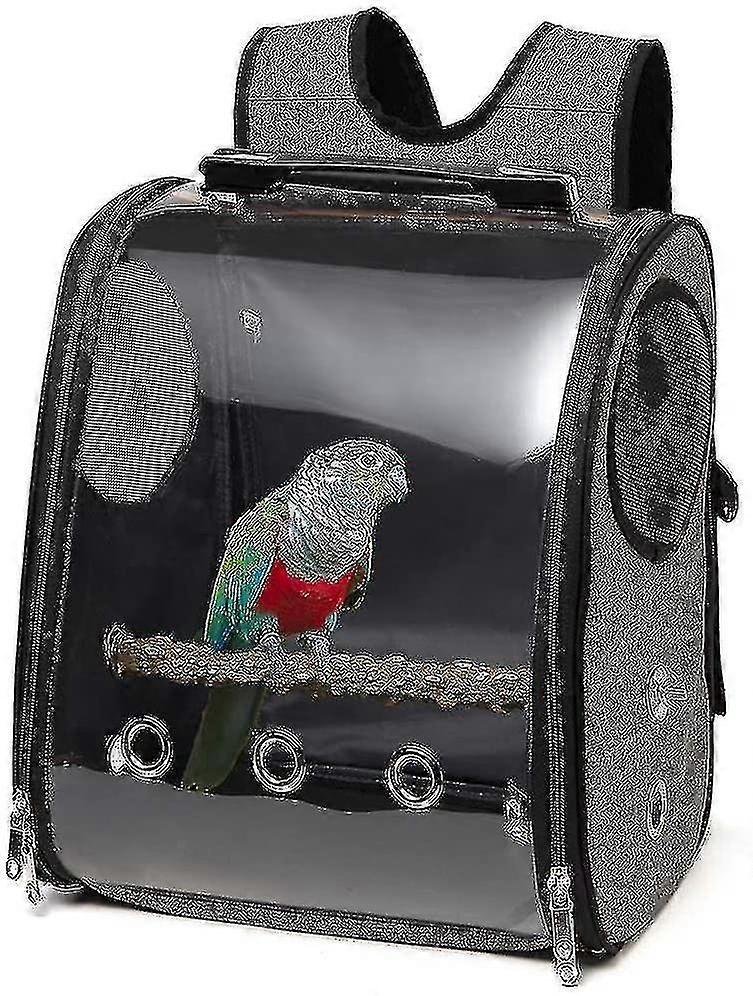 ציפור תוכי תרמיל נושאת תיק נסיעות עם מעמד מוט עבור תוכים קוקטילים Conures פרושים Lovebir