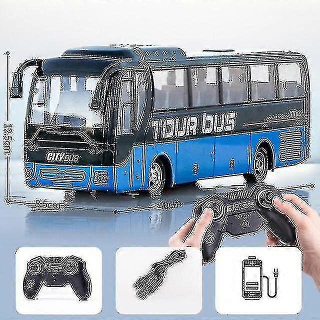 Jwl-wireless Remote Control Bus With Light Simulation Electric Large Double-decker Bus Toys For Boys Children Toy Rc Car