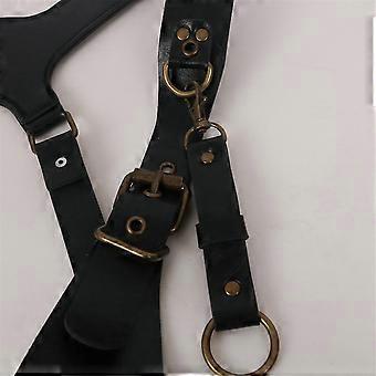 Sac à bandoulière rétro, portefeuille, sacoche sous les aisselles, style steampunk, pour vélo, moto, téléphone portable, sac à outils, noir