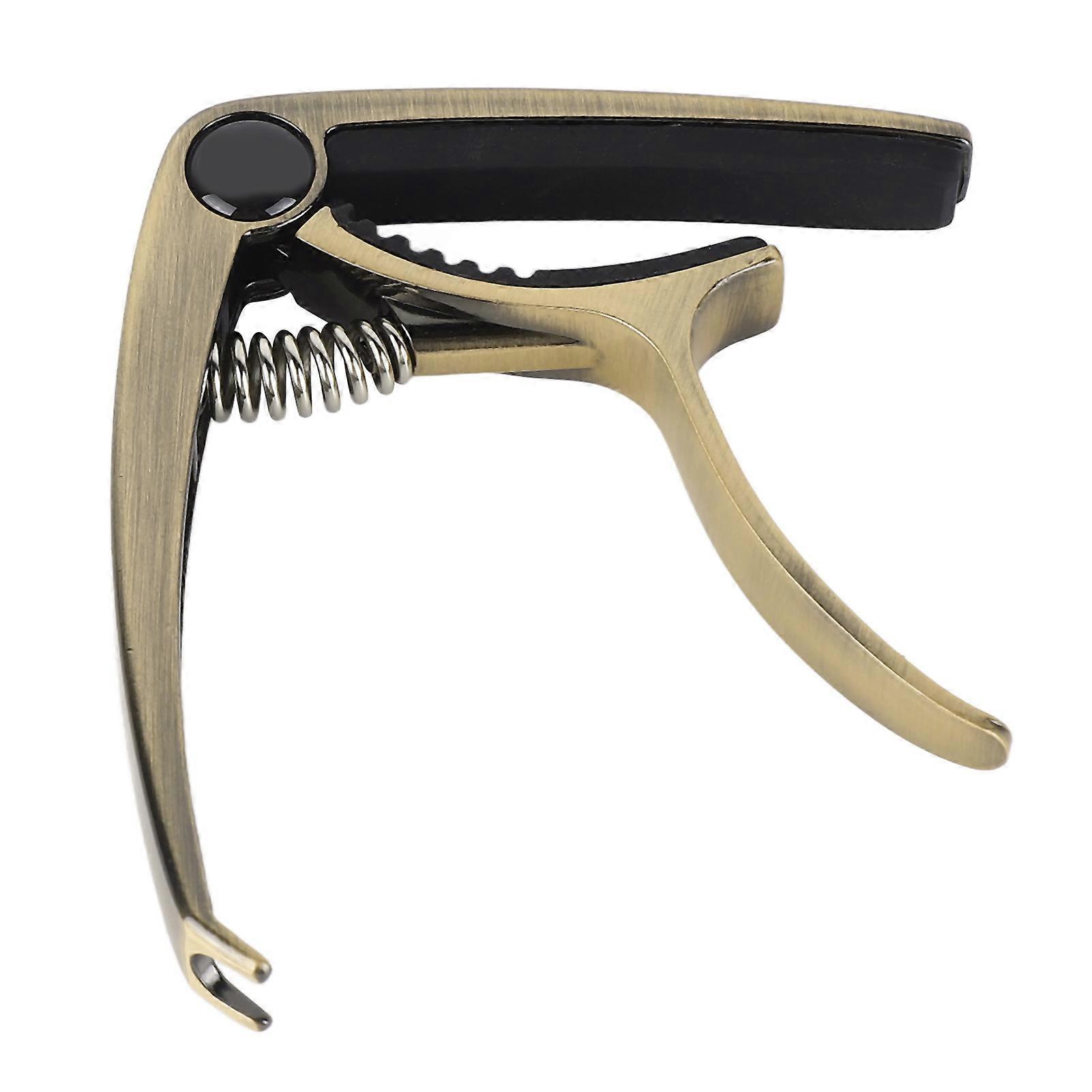 Gitarr Capo Metall Justerbar Fjäderspänning Capo för Akustisk Elektrisk Ukulele Bas Brons